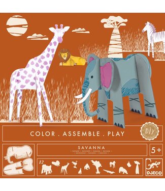 Djeco DIY 3D Knutselset - Savanne Djeco DIY 3D Knutselset - Savanne