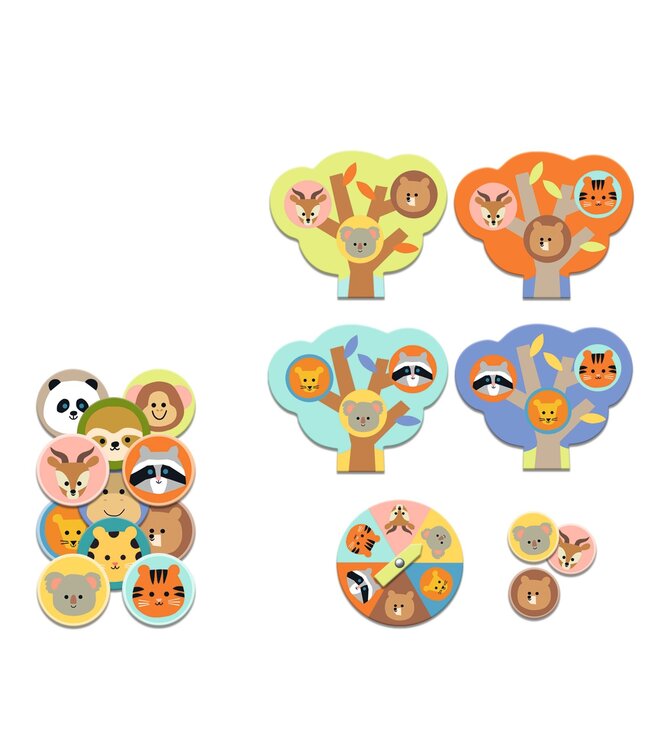 Djeco Spellenset 5-in-1 Wilde Dieren