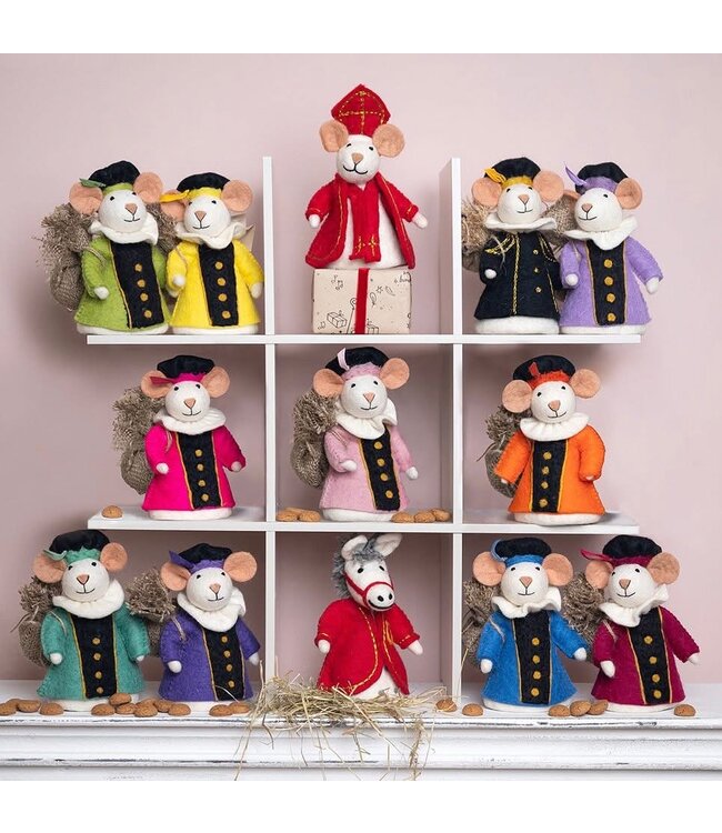 Sjaal met verhaal Pietermuis Fuchsia