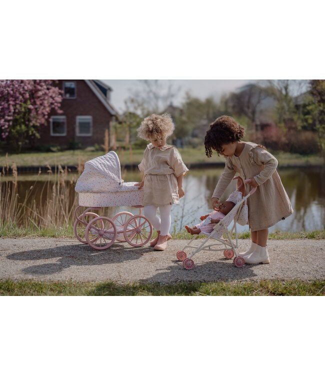 Little Dutch Poppenbuggy - Metaal Soft Flowers