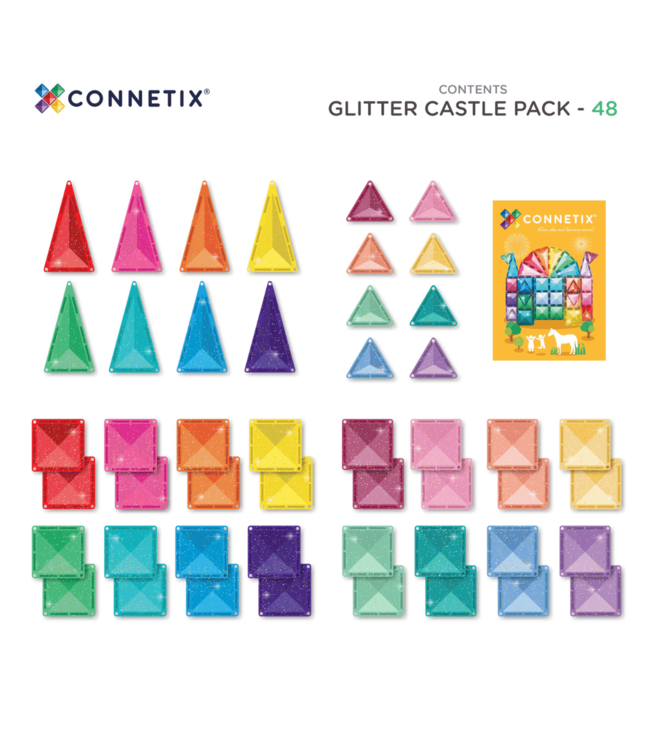 Connetix Glitter Castle Pack 48