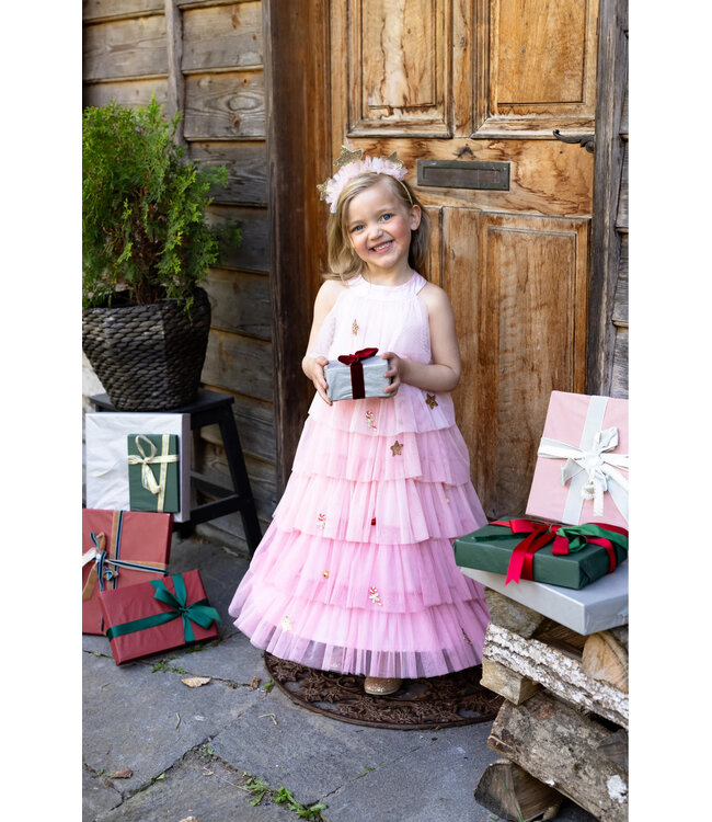 Great Pretenders  Kerstjurk Roze 5-6