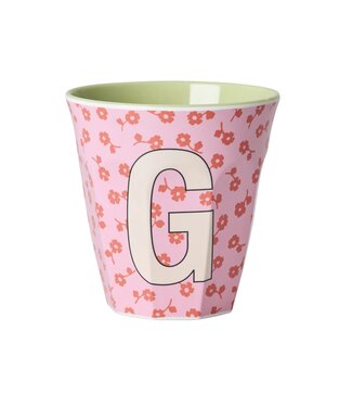 Rice Letter Beker Bloem G Rice Letter Beker Bloem G