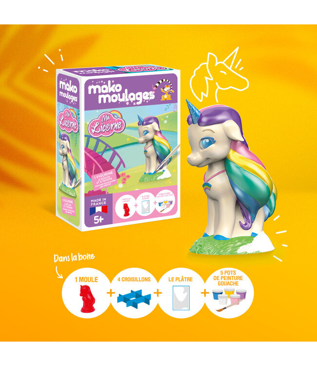 Mako Moulages Regenboog Unicorn - S