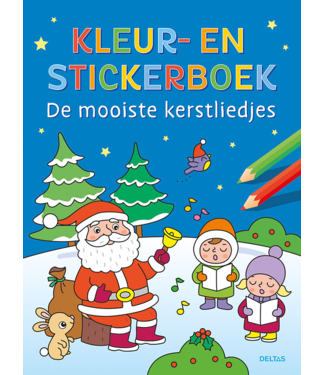 Deltas De Mooiste Kerstliedjes Kleur- en Stickerboek