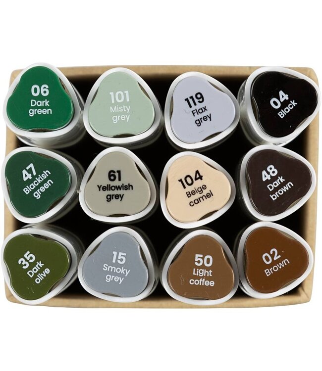 Creative Company Tekenstift 12stk Natuurlijke Kleuren