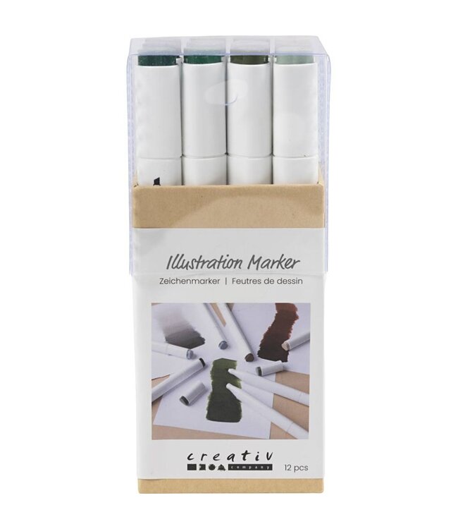 Creative Company Tekenstift 12stk Natuurlijke Kleuren