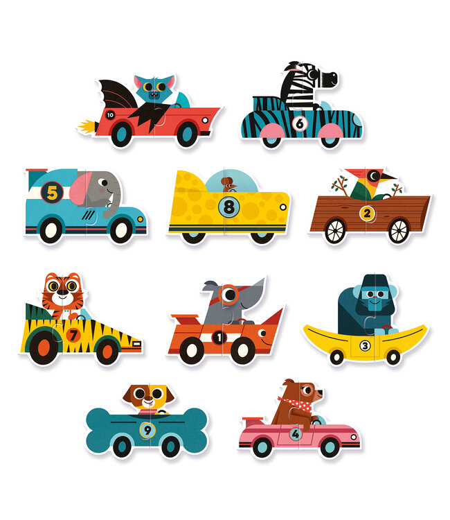 Djeco Puzzel Duo Racers 12