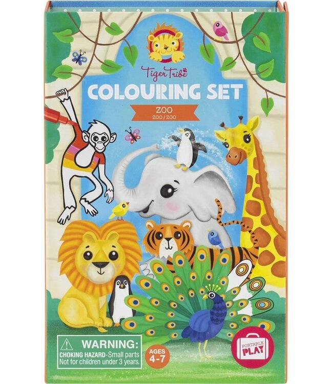 Tiger Tribe Colouring Set Zoo