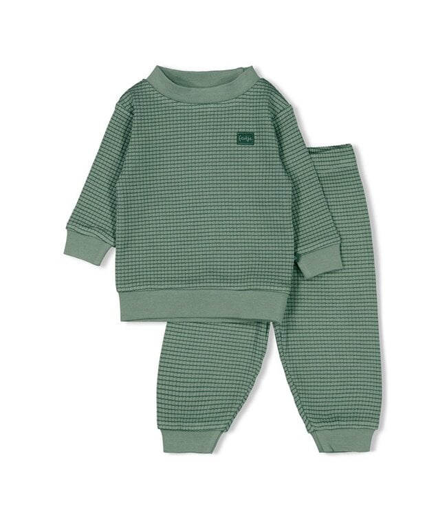 Feetje Wafelpyjama - Sea Green