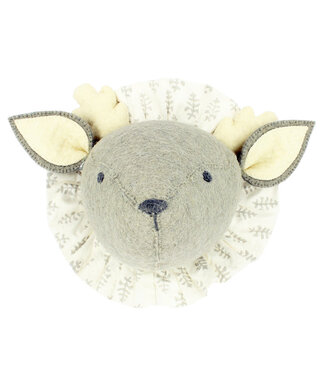 Fiona Walker Dierenkop Ruff Hert Grijs - Mini
