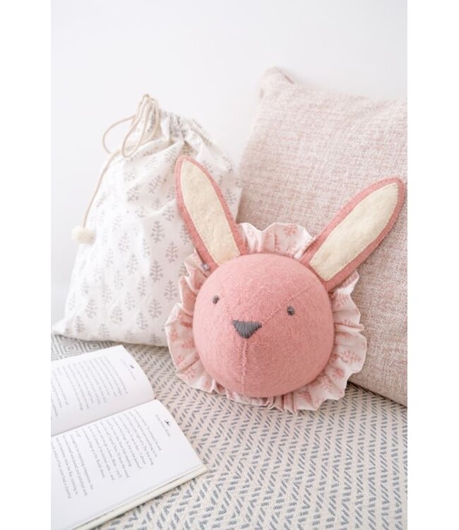 Fiona Walker Dierenkop Ruff Haas Roze - Mini