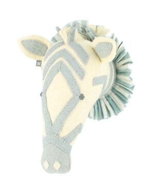 Fiona Walker Dierenkop Ruff Zebra Blauw - Mini