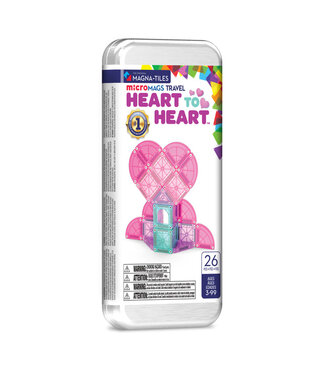 MAGNA-TILES MicroMAGS Heart to Heart 26 Travel Set