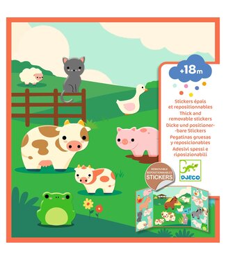 Djeco Herbruikbare stickers Boederij
