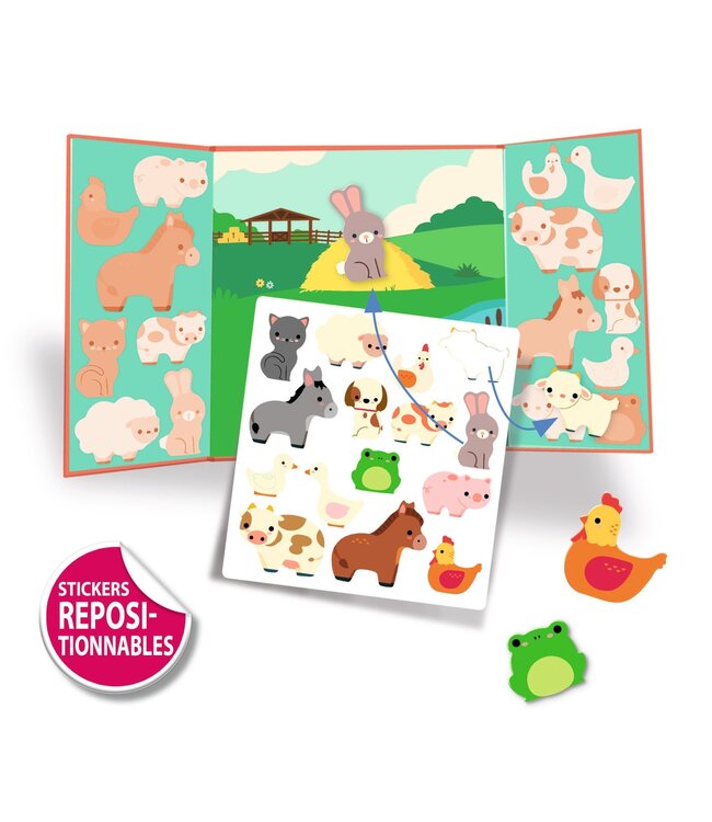 Djeco Herbruikbare stickers Boederij