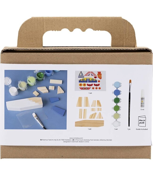 Creative Company Mini Hobbyset Schilderen Vliegtuig