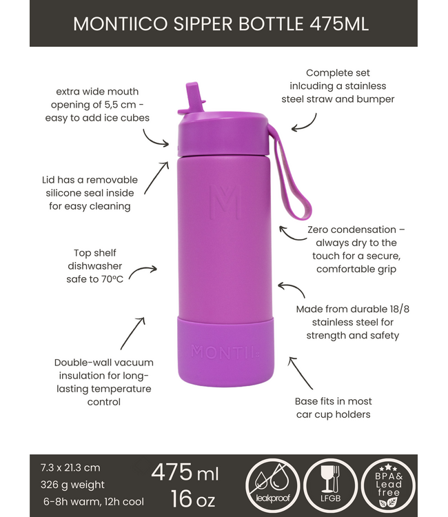Montii Thermo Sipper Lila 475 ml