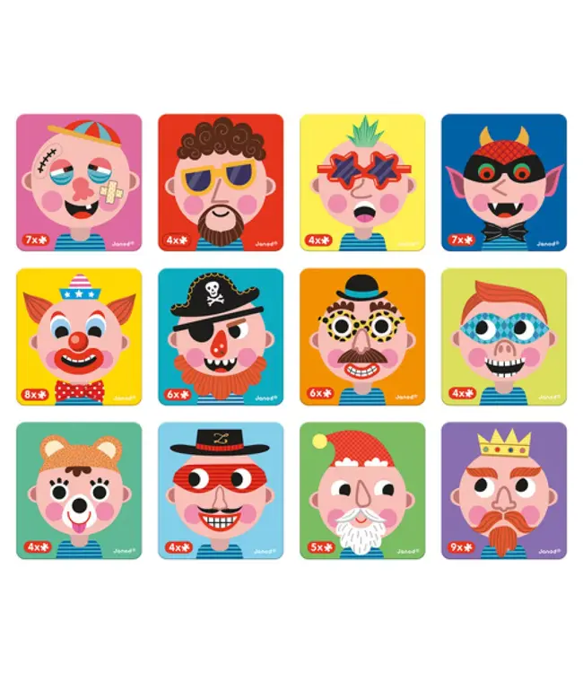 Janod Magneetboek Crazy Faces