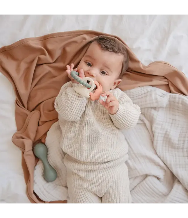 Mushie Bijtring sleutelbos - Dino