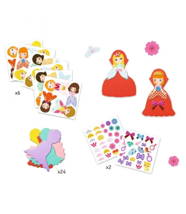Djeco Creëer Prinses met Stickers
