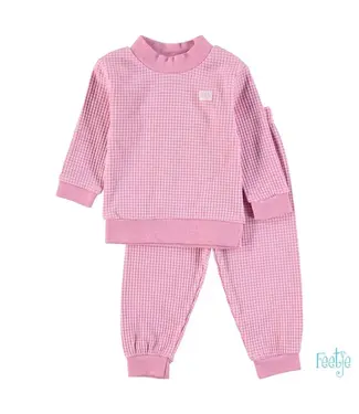 Feetje Feetje Wafelpyjama - Pink Melange