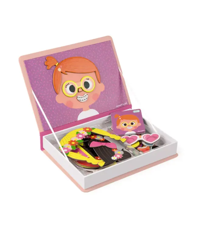 Janod Magneetboek Gekke gezichten meisjes