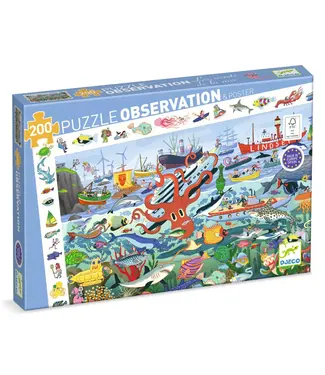 Djeco Observatiepuzzel Zee 200
