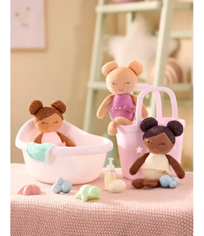 Lullababy  3 Badpoppen Mandje Roze