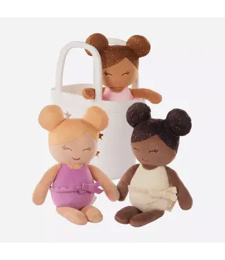 Lullababy  3 Badpoppen Mandje Wit