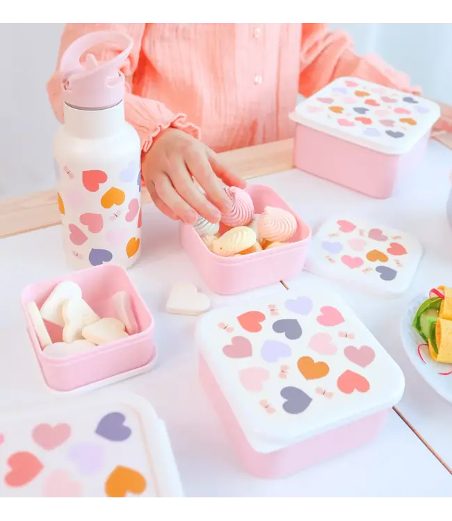 ALLC RVS drinkfles: Hartjes