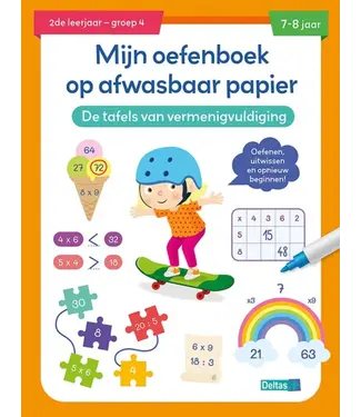 Deltas Afwasbaar Tafels Vermenigvuldigen 7-8