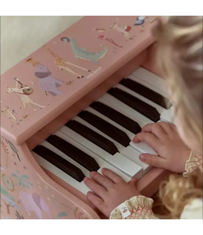 Little Dutch Houten Piano Roze - Safari Friends