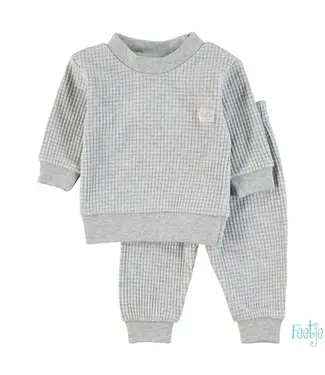 Feetje Feetje Wafelpyjama - Grey Melange