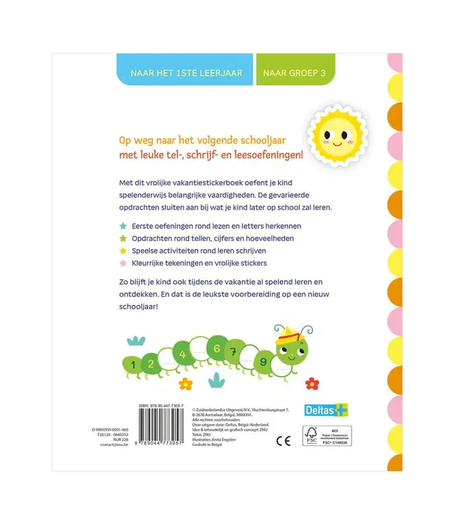 Deltas Vakantie oefenboek met stickers, naar groep 3
