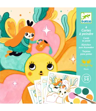 Djeco Verf Kaarten Magical Garden