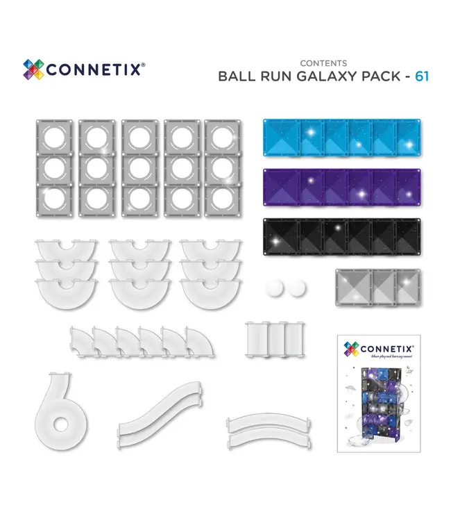 Connetix Ball Run Galaxy 61 Stuks