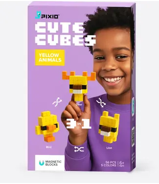 Pixio Cutes Cubes Yellow Animals