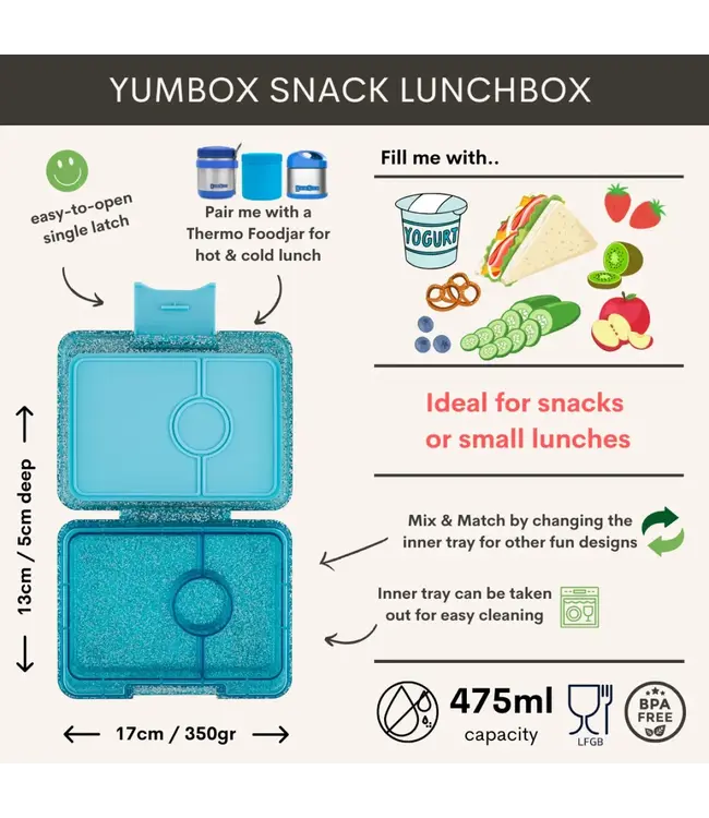 Yumbox Snackbox Paars Glitter