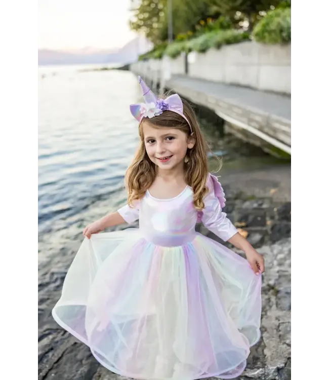 Great Pretenders Jurk Unicorn Rainbow 5-6