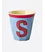 Rice Letter Beker Blauw S