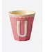 Rice Letter Beker Roze U