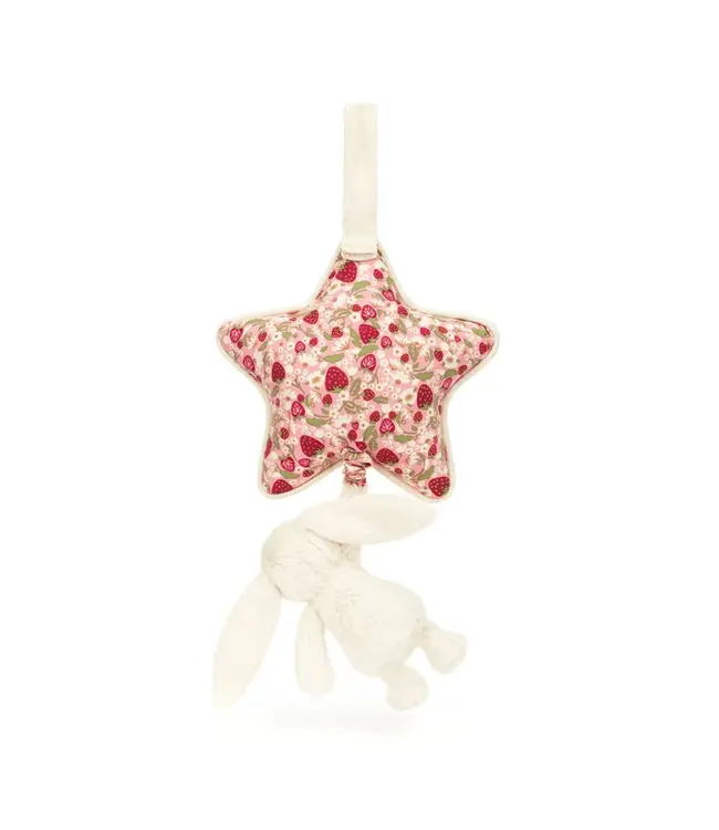 Jellycat Musical Pull Blossom Cream Berry Bunny