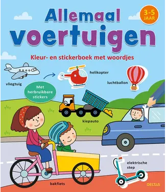 Deltas Kleur- en Stickerboek Allemaal Voertuigen