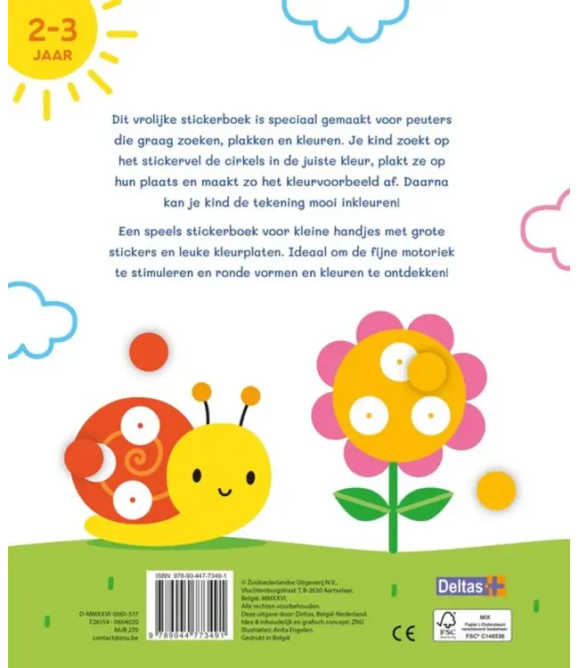 Deltas Allereerste Stickerpret met Kleurrijke Cirkels 2-3