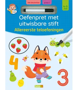 Deltas Oefenpret met Uitwisbare Stift Allereerste Teloefeningen 4-5