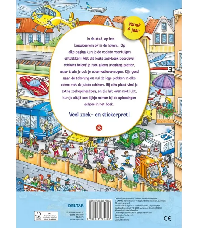 Deltas Mijn Leuke Zoekboek met Stickers Voertuigen