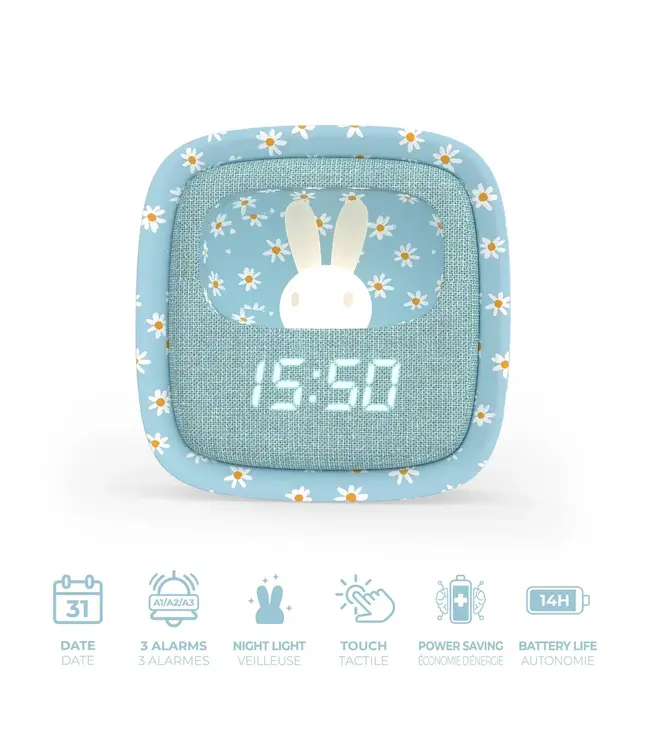 MOB Wekker Billy Blauw Bloemen Limited Edition
