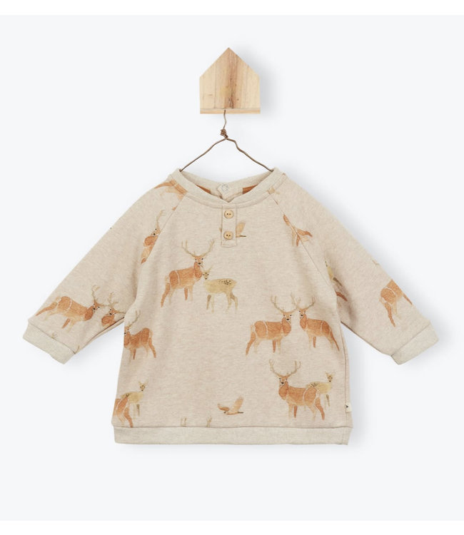 Arsene et les Pipelettes Deer print sweater