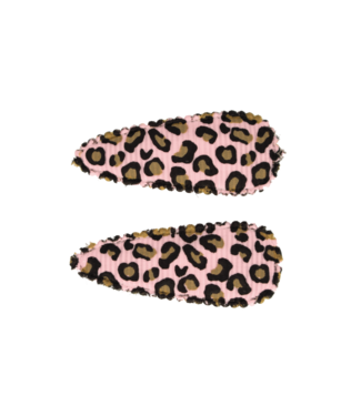Your little miss Haarspeldje leopard pink